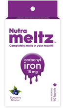 Load image into Gallery viewer, NUTRAMELTZ Carbonyl Iron (18 mg - 60 Melts)